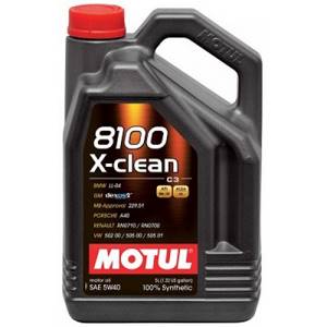 MOTUL 8100 X-CLEAN 5w40 SN/CF A3/B4/C3 4л. синтетика, масло моторное